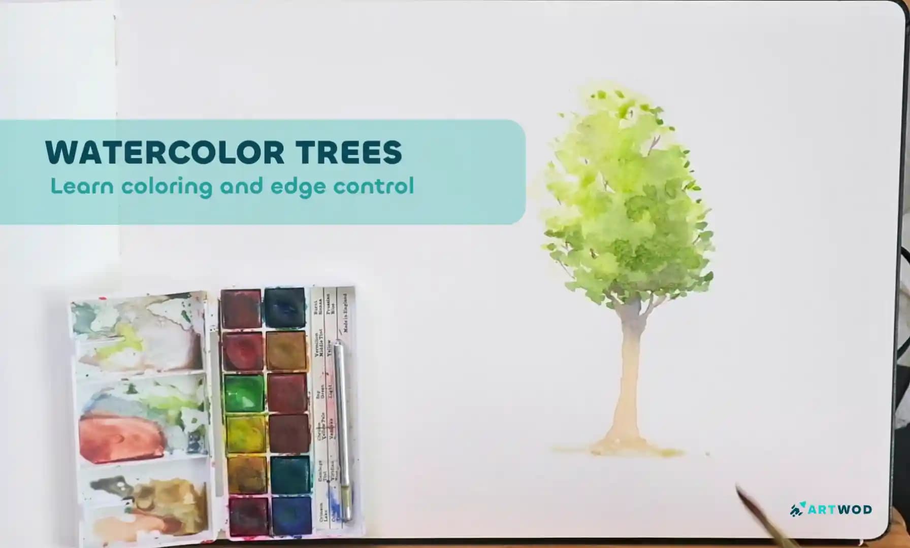 Árvores em Aquarela: Guia Passo a Passo para Pintar Florestas Luxuriantes