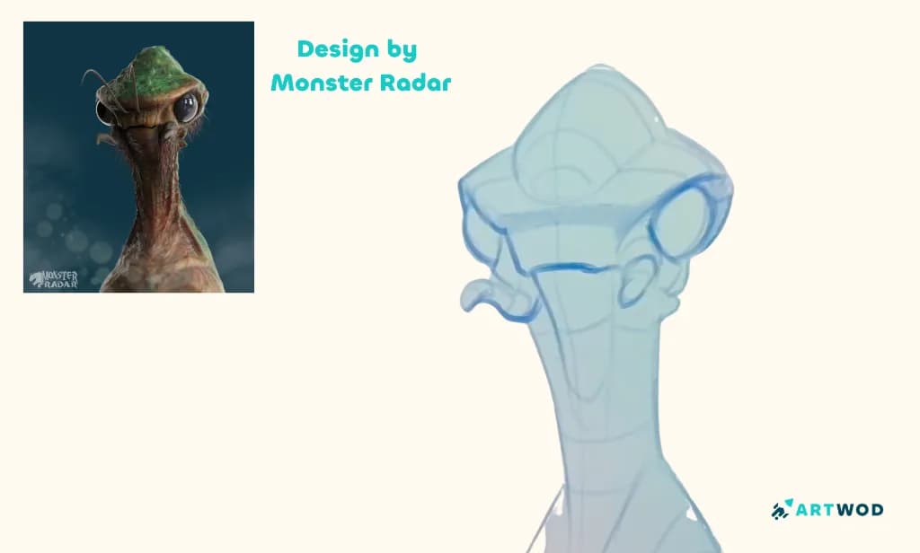 Étape 3 : Comment dessiner des têtes d’extraterrestres : guide de portraits sci-fi créatifs