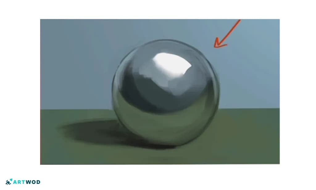 Exemple simple de rendu du métal : rendre une sphère en métal. D’abord, choisis une source de lumière. 