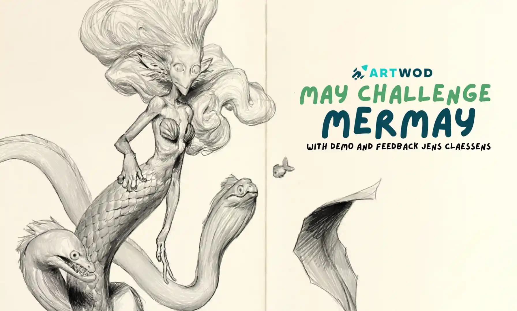Défi artistique Mermay 2026 | Dessin de sirène, retours et pratique quotidienne