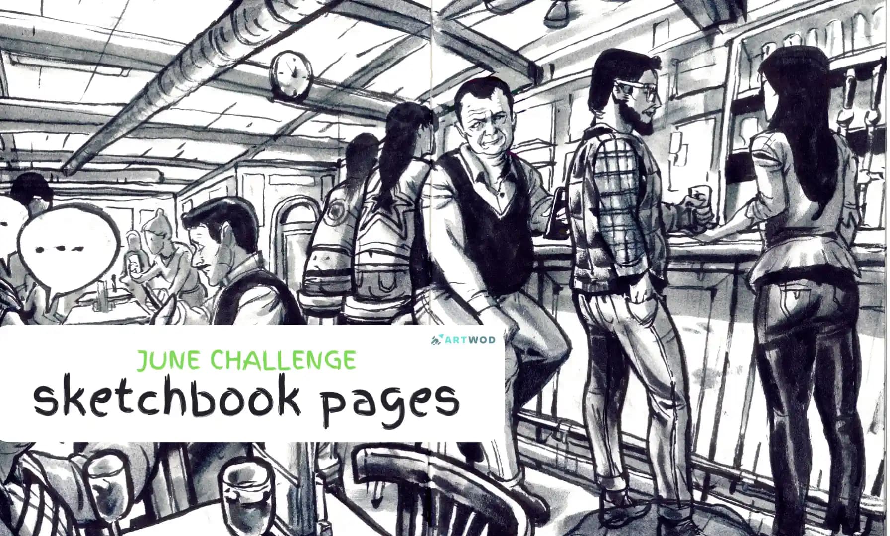 Desafio de Junho da Artwod: 30 Dias de Páginas de Sketchbook com Rembert Montald