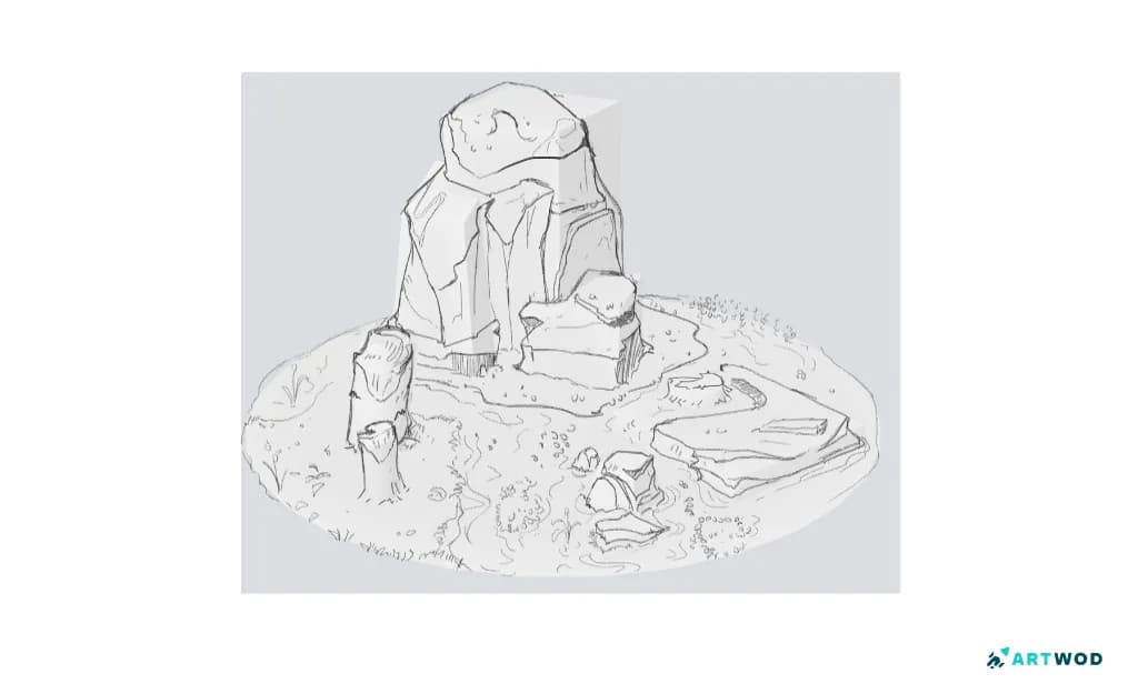 Étape 4 : Comment dessiner des scènes de nature : des formes simples aux compositions finalisées