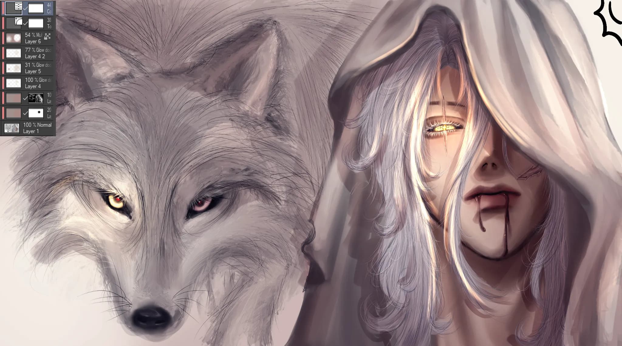 Oc and wolf