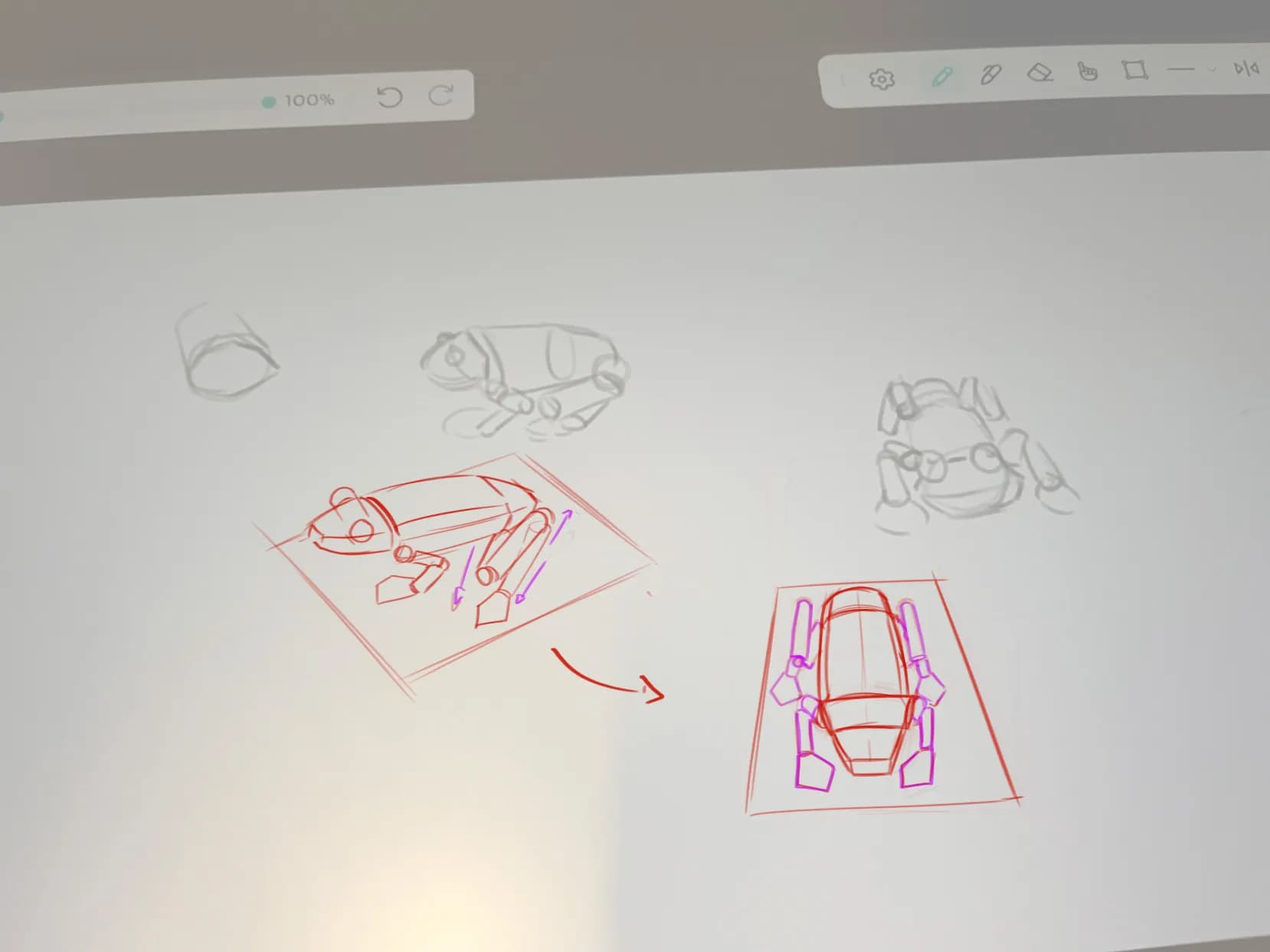 Rotating and simplifying frog