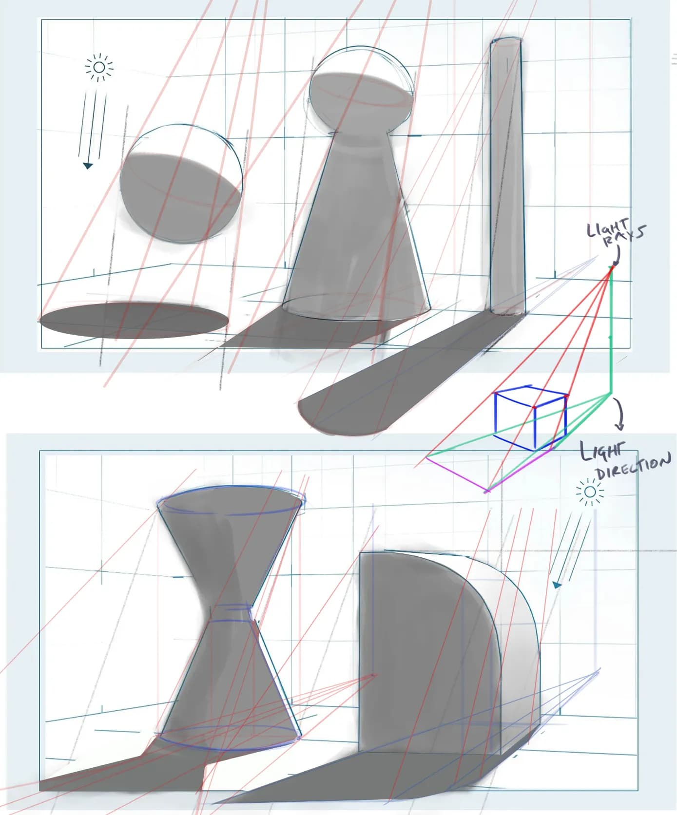 Form shadow casting exercise