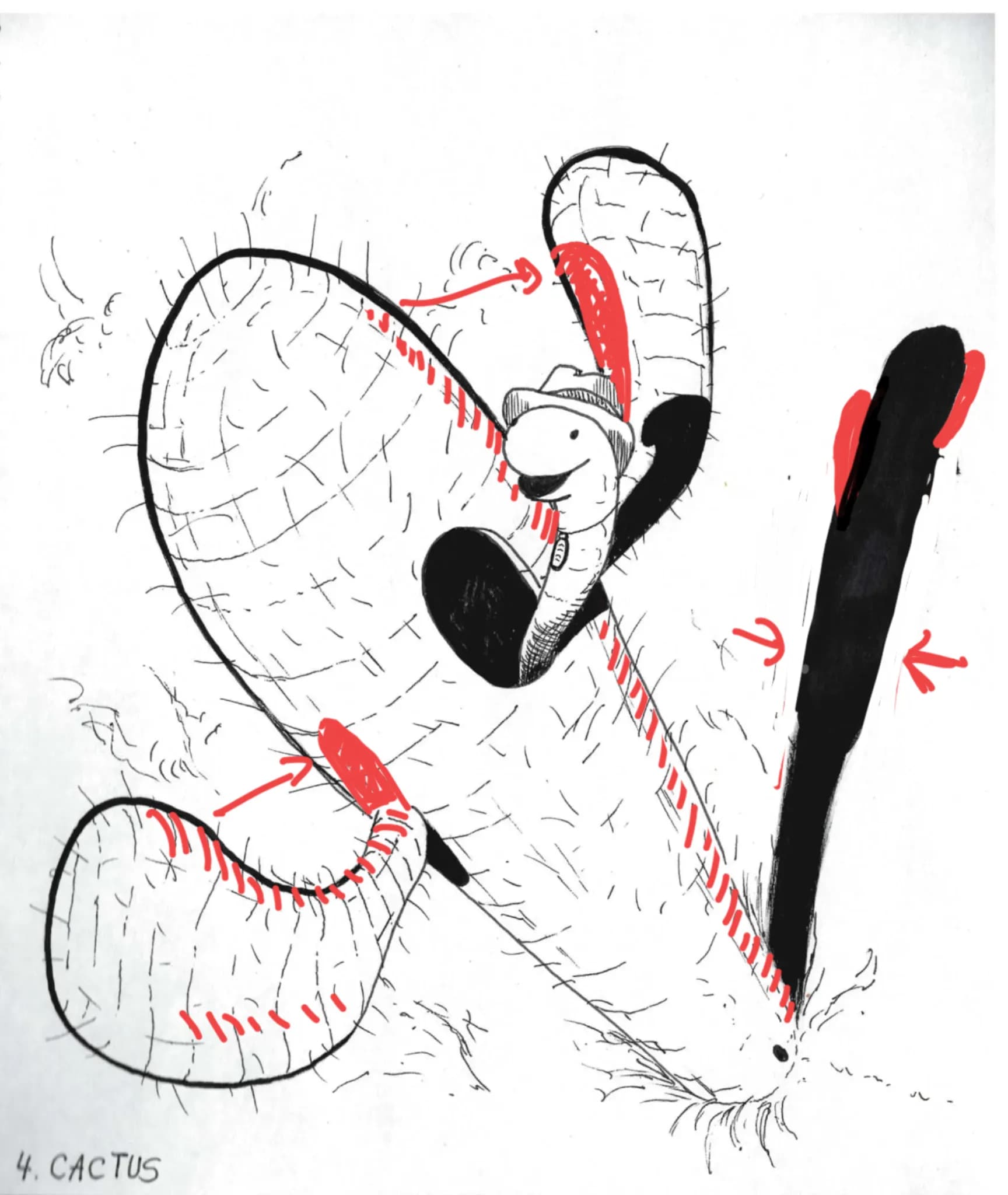 Inktober 4 Cactus