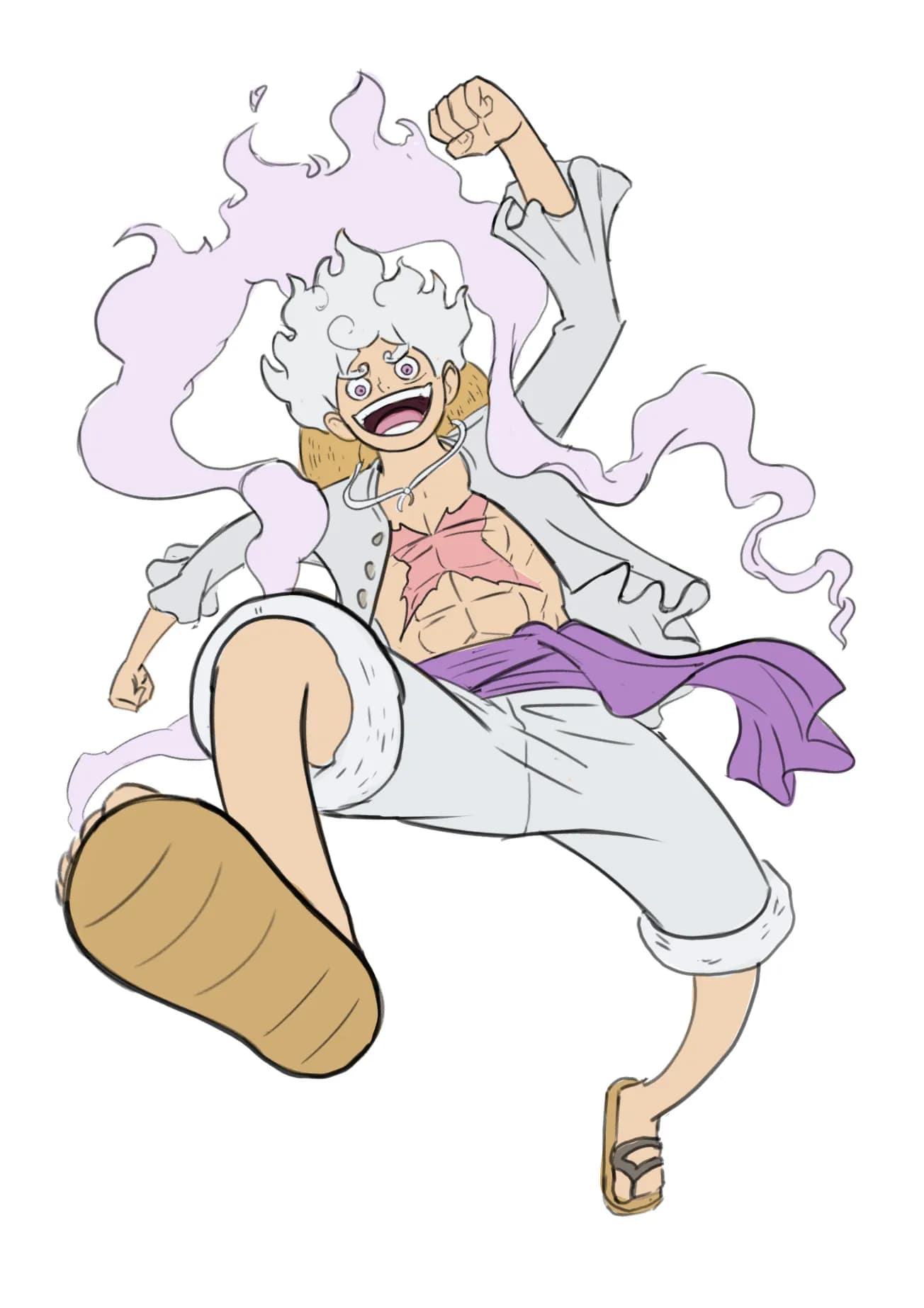 how do you guys draw Luffy Gear 5? i cant get the body right