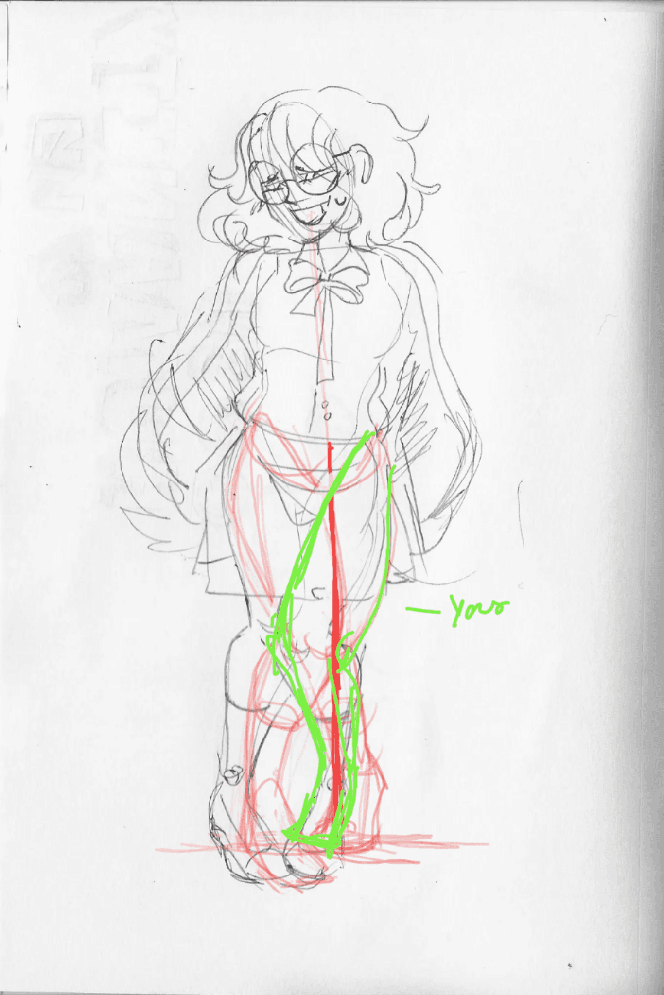 Easy anime legs sketch but anatomy looks wrong.