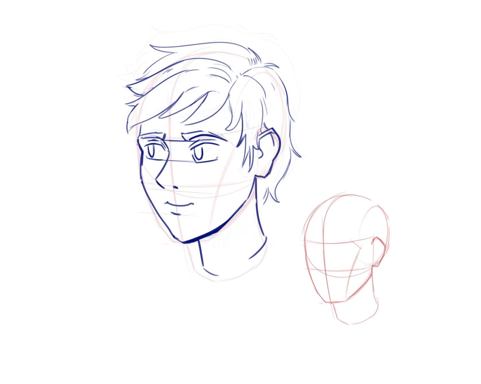 Anime boy head