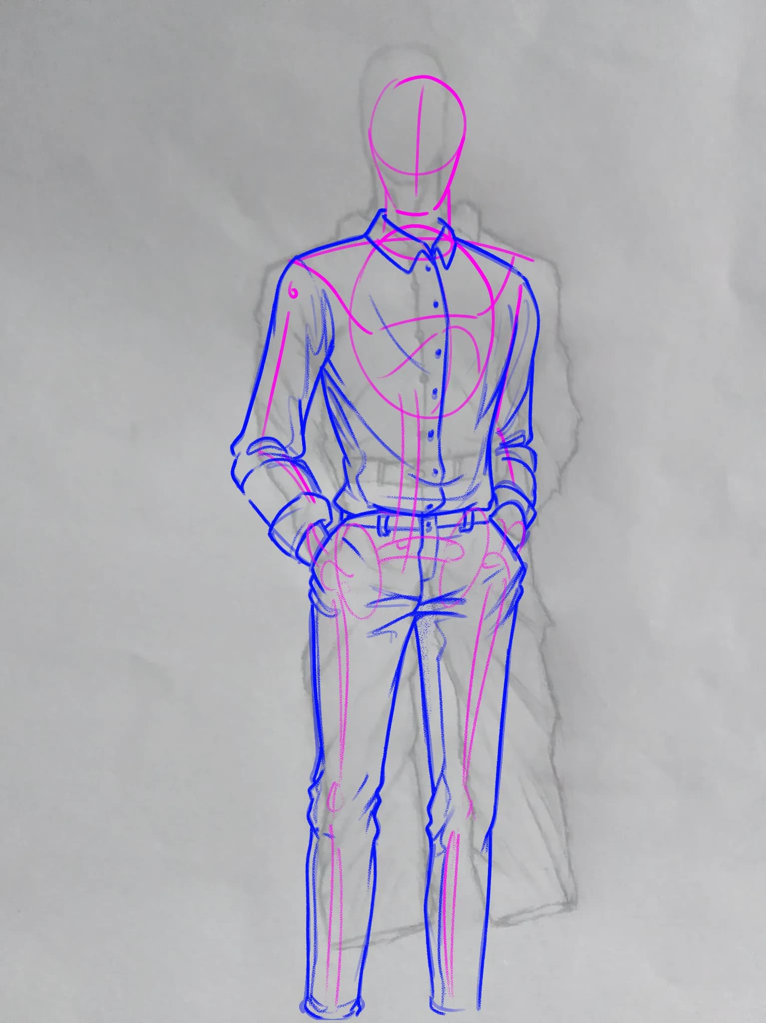 Anime clothing folds