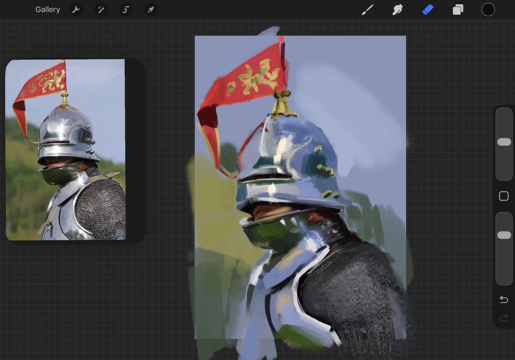 Knight painting study