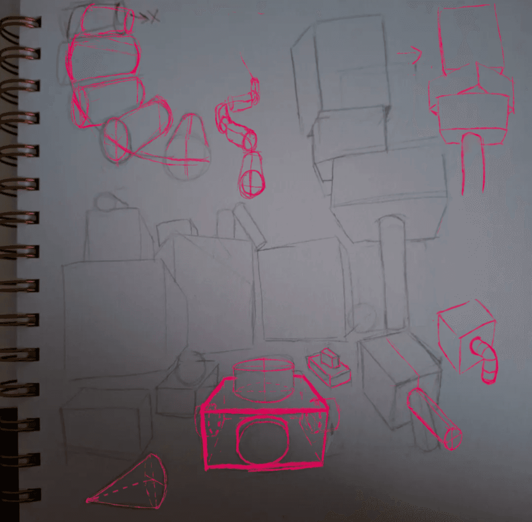 Practice(day 31): putting basic shape into a scene