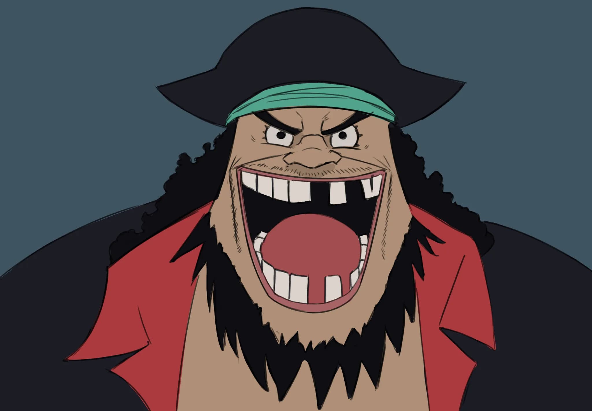 trying to draw Blackbeard and the face is NOT happening