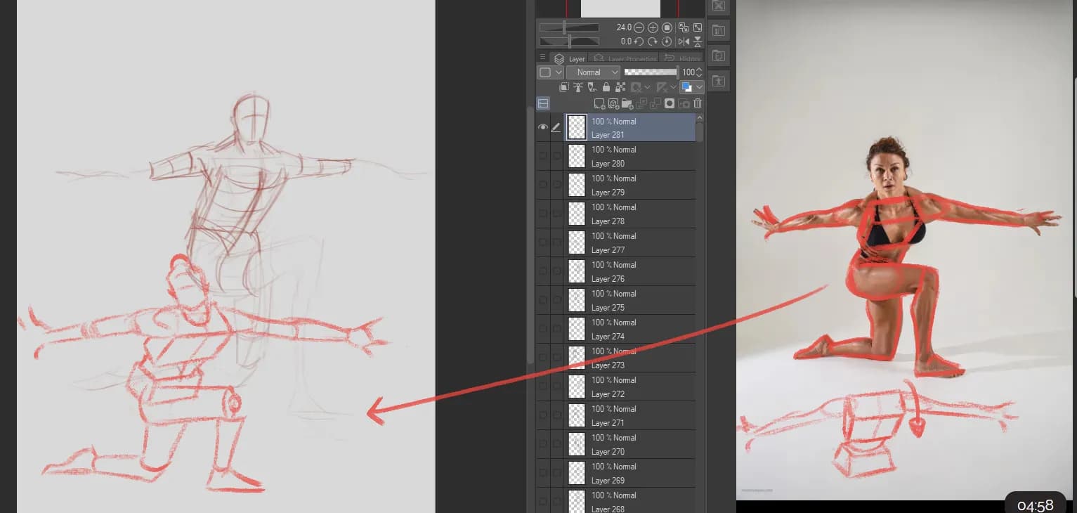 perspective/forshortening in figure