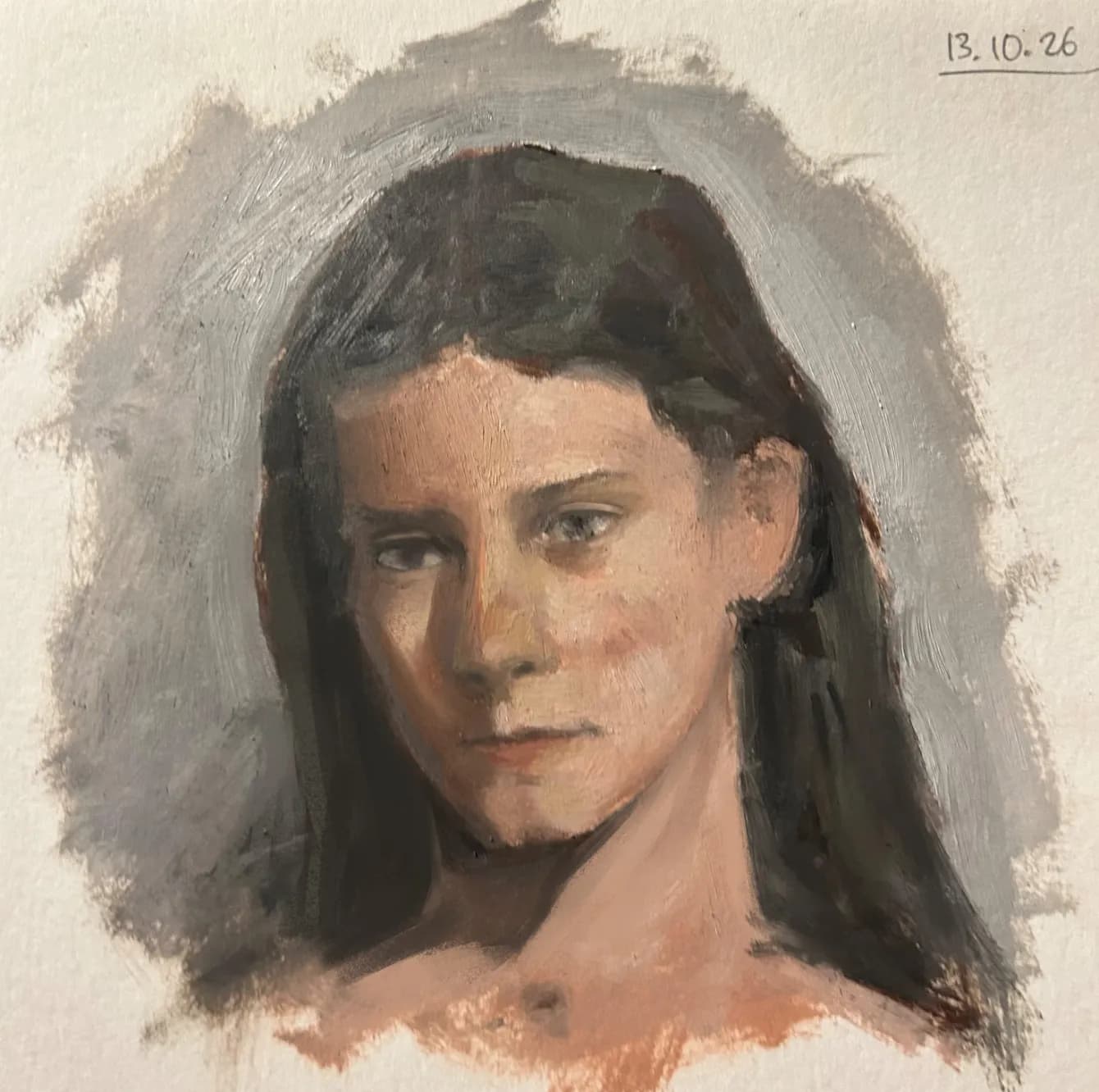Portrait oil study