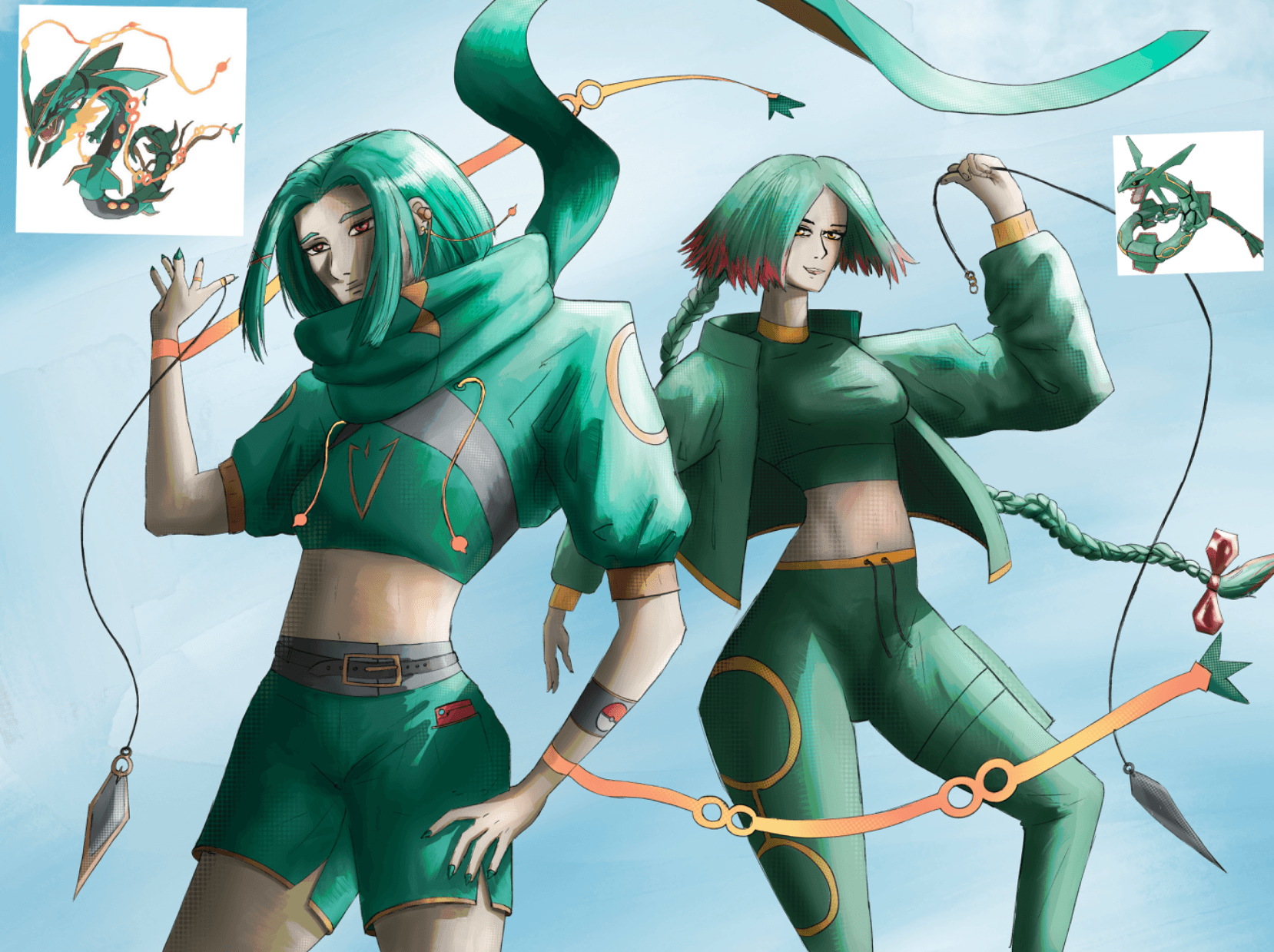 Mega Rayquaza as a human