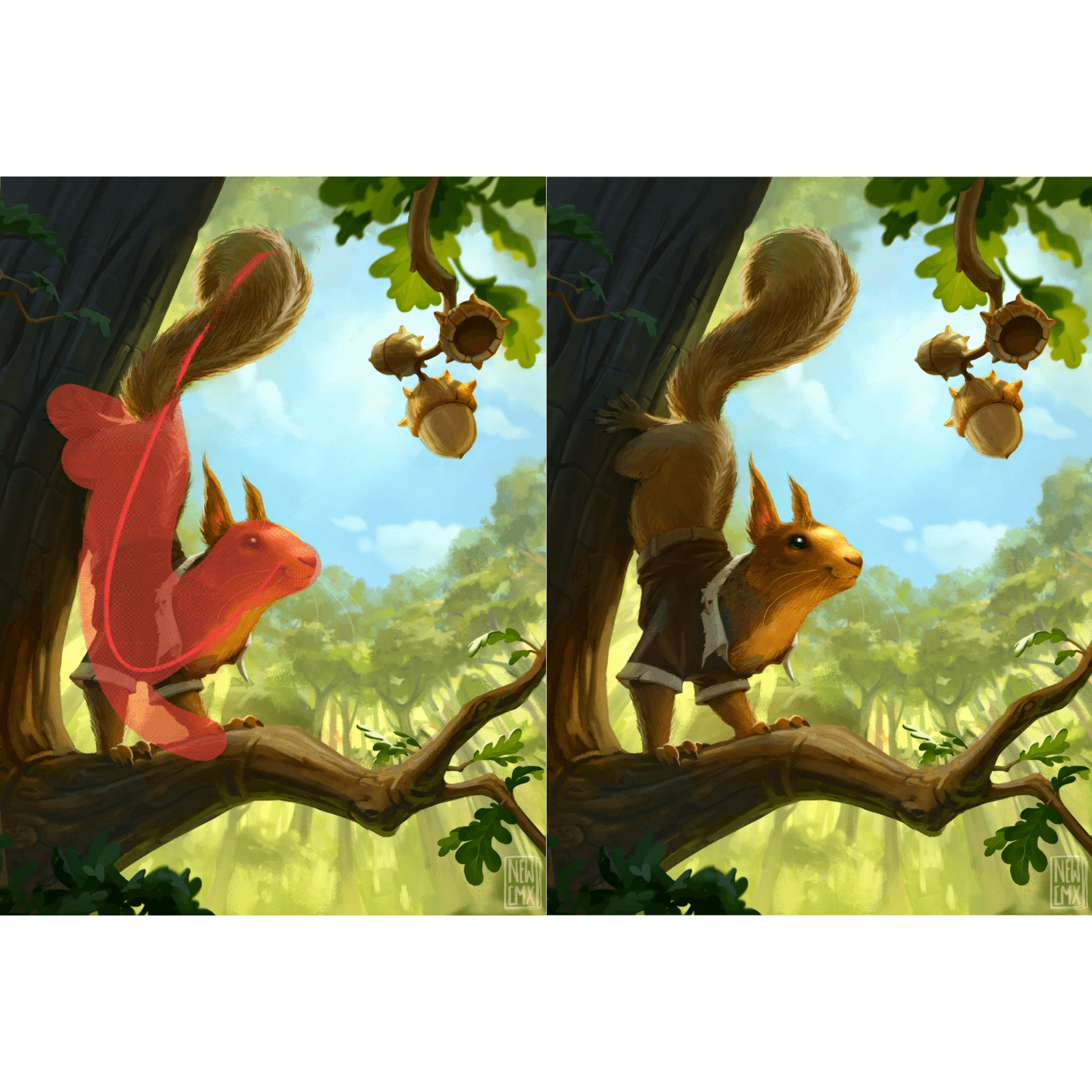 Squirrel token MTG card WIP