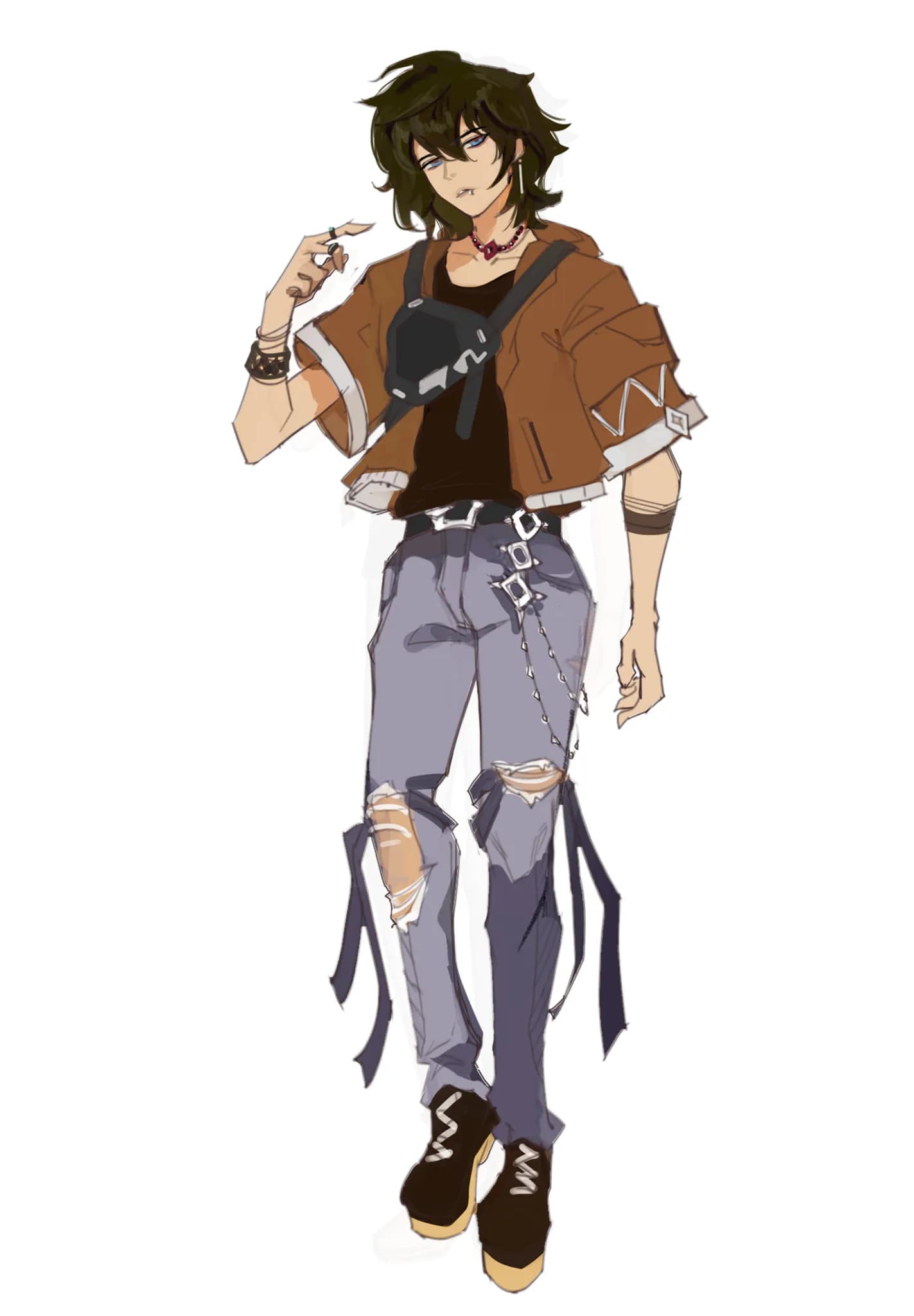 trying to draw better anime boy outfits