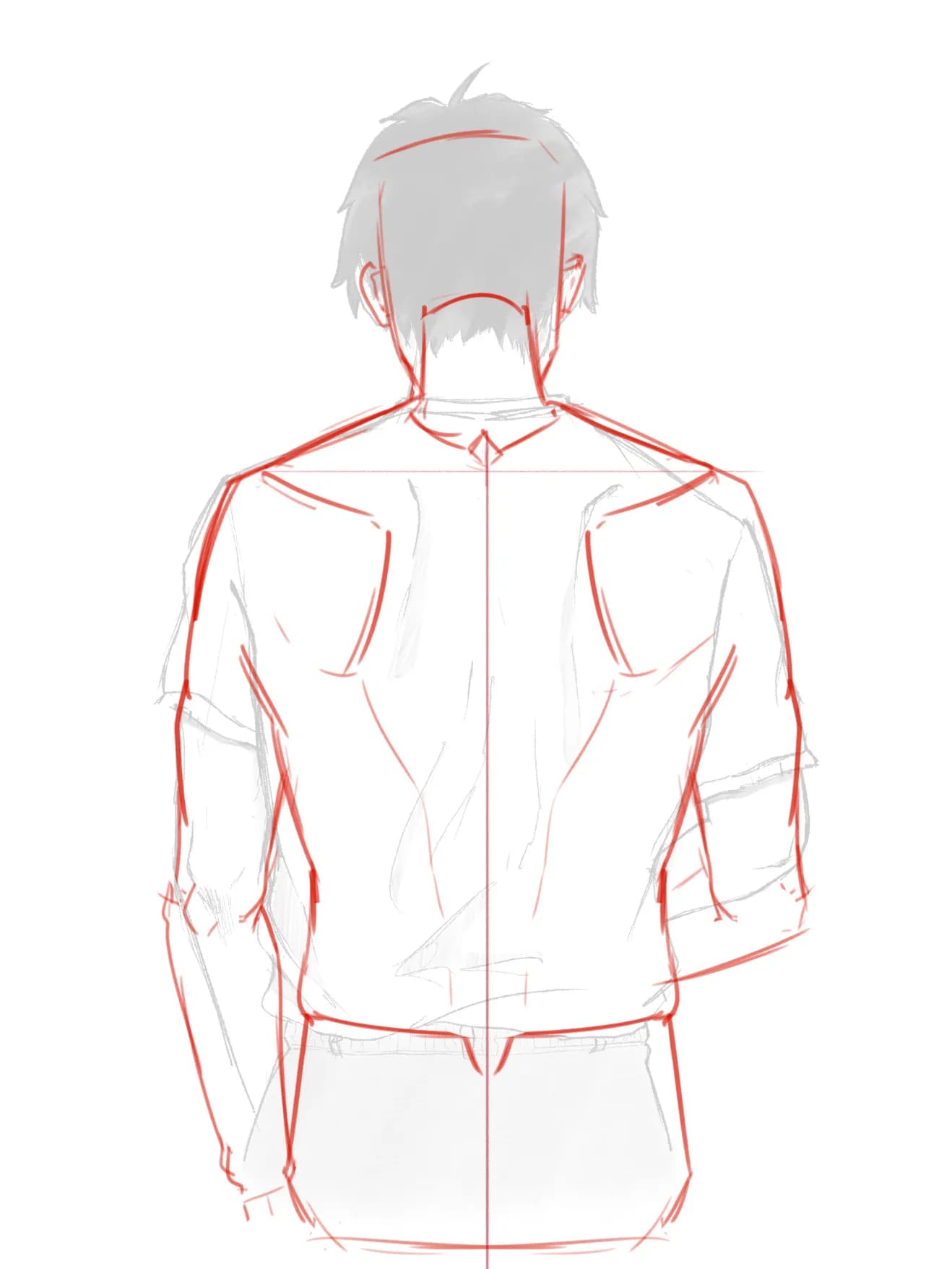 anime back view looks easy to draw but something is off