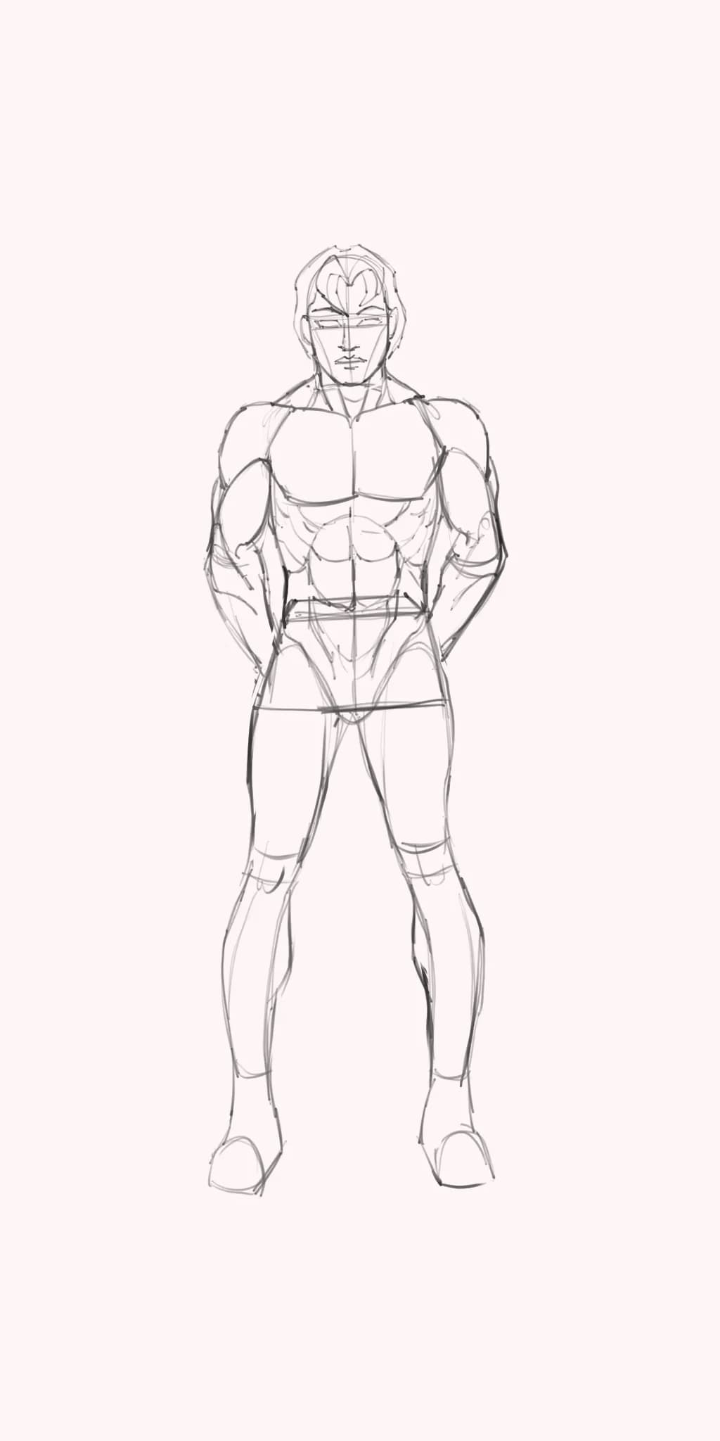 "Male Character Front View Study"
