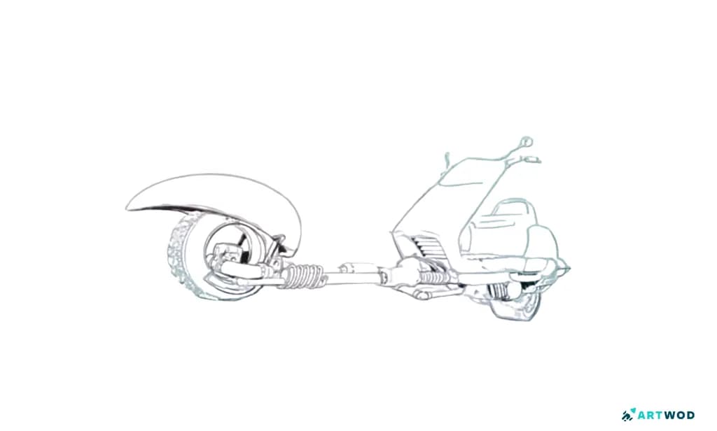 Schritt 4: Verrückte Scooter zeichnen: Spaßige und dynamische Fahrzeugkonzepte