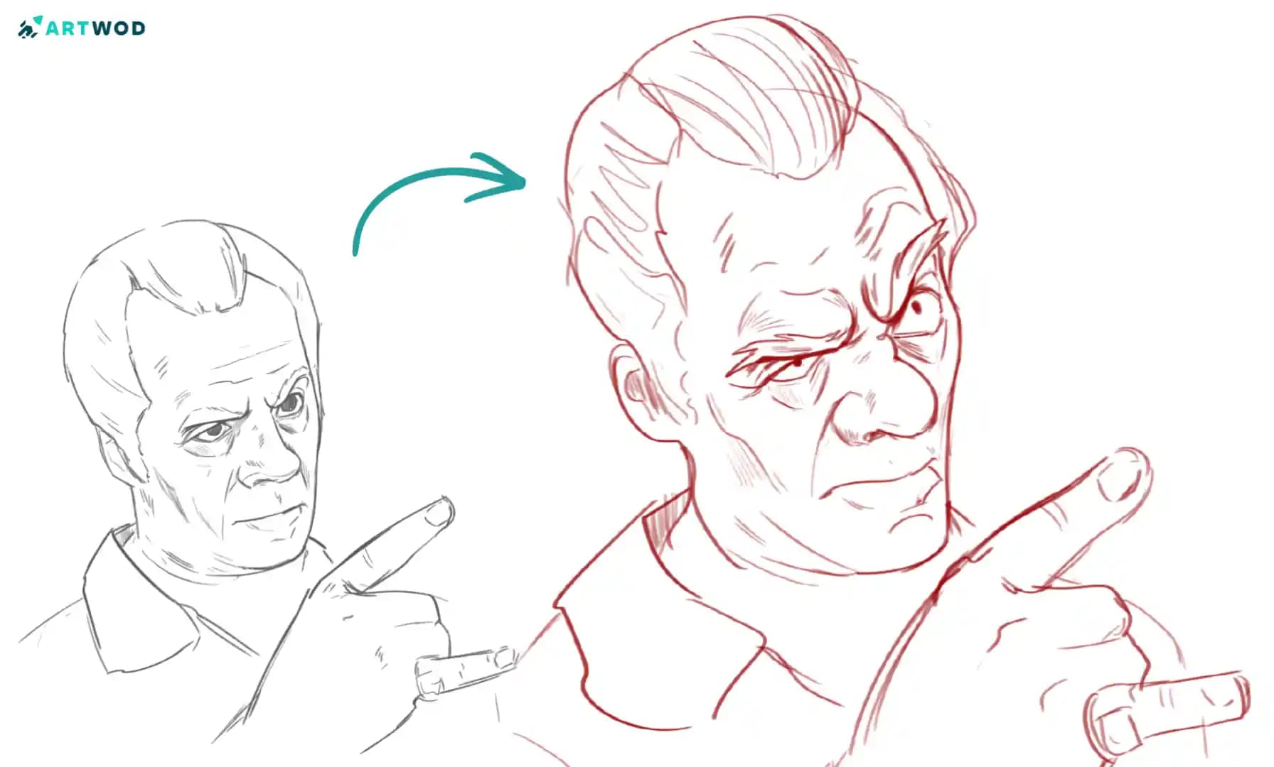 Paulie aus Die Sopranos 2 Porträts von Jesus Meza (Fosco). Digitale 2D-Kunst