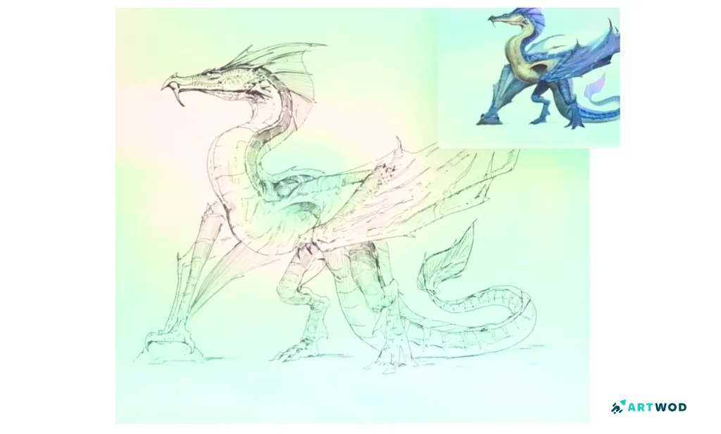 Étape 2 : Comment dessiner des dragons, guide étape par étape pour débutants