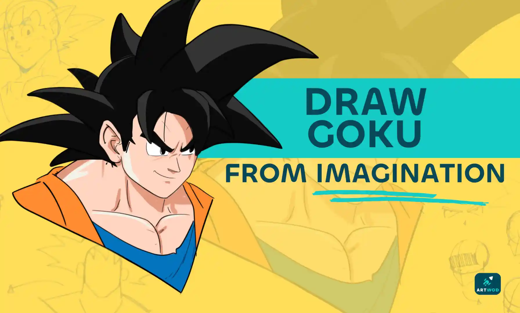 How to draw Goku from imagination - 3 easy steps for beginners